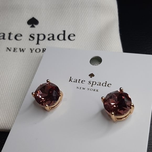 kate spade Jewelry - kate spade lilacpetal gumdrop gold stud earrings